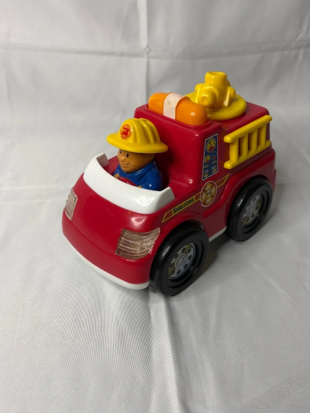 1998 Shelcore Lights and Sound Fire Truck Toy Vintage 7